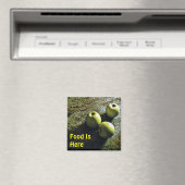 Voedsel is hier Fridge Magnet met appels (Insitu (Vaatwasser))
