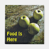 Voedsel is hier Fridge Magnet met appels (Voorkant)
