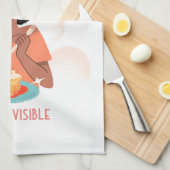 Voedsel is liefde zichtbaar gemaakt theedoek (Quarter Fold)