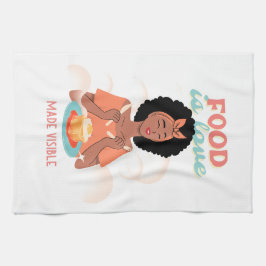 Voedsel is liefde zichtbaar gemaakt theedoek