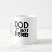 Voedsel is mijn beste vriend koffiemok (Voorkant links)