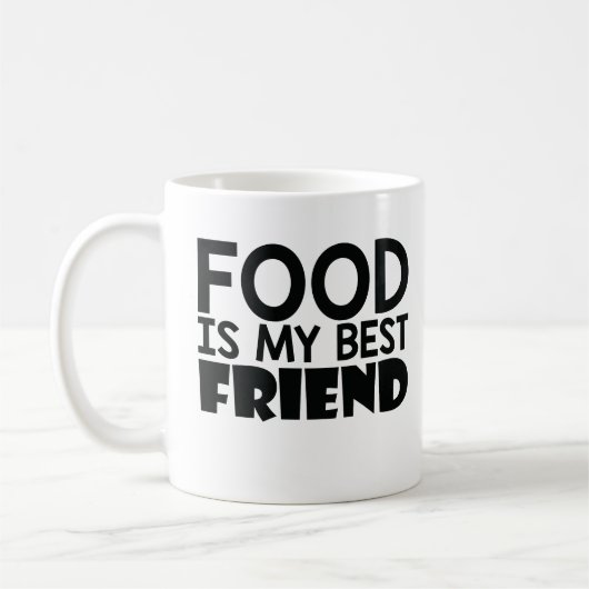 Voedsel is mijn beste vriend koffiemok (Links)