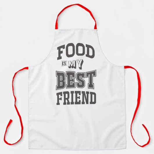 Voedsel is mijn beste vriend schort (Voorkant)