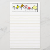 Voedsel  Keuken Art Lined Stationery Briefpapier (Voorkant)