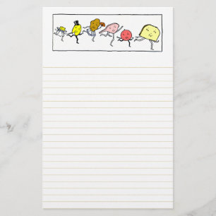 Voedsel  Keuken Art Lined Stationery Briefpapier