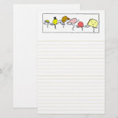 Voedsel Keuken Art Lined Stationery Briefpapier (Voorkant / Achterkant)