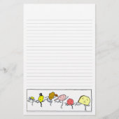 Voedsel  Keuken Art Lined Stationery Briefpapier (Voorkant)