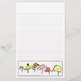 Voedsel  Keuken Art Lined Stationery Briefpapier