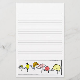 Voedsel  Keuken Art Lined Stationery Briefpapier