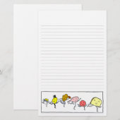 Voedsel  Keuken Art Lined Stationery Briefpapier (Voorkant / Achterkant)