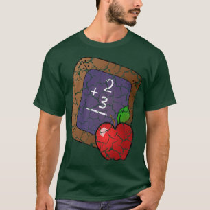 Voedsel Koken Foodie Appel Krijtbord Gedistresseer T-shirt
