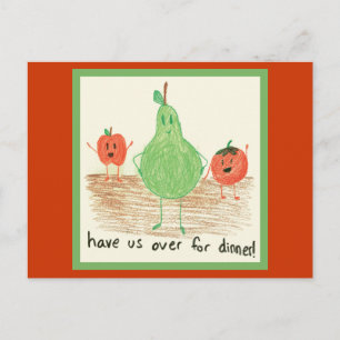 Voedsel kunst voor kinderen briefkaart