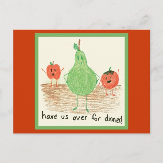 Voedsel kunst voor kinderen briefkaart (Voorkant)