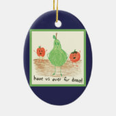 Voedsel kunst voor kinderen keramisch ornament (Achterkant)