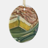 voedsel, Lemon Meringue Pie Dessert Keramisch Ornament (Rechts)