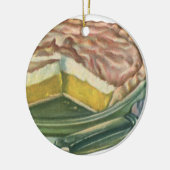 voedsel, Lemon Meringue Pie Dessert Keramisch Ornament (Links)