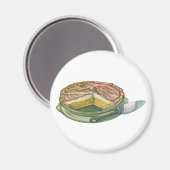  voedsel, Lemon Meringue Pie Dessert Magneet (Voorkant / Achterkant)