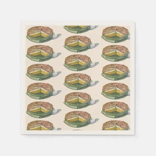 voedsel, Lemon Meringue Pie Dessert Servet (Voorkant)