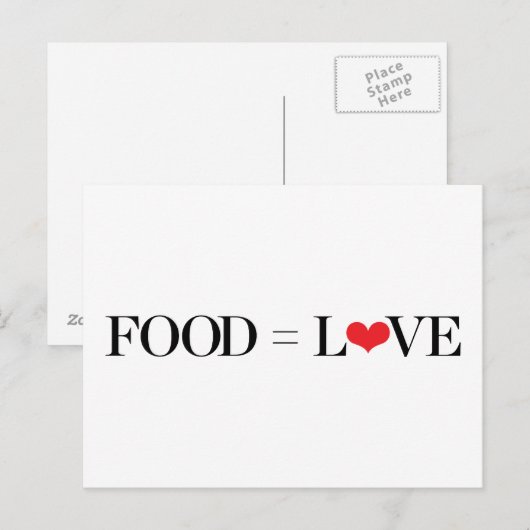 Voedsel = Liefde Briefkaart (Voorkant / Achterkant)