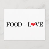 Voedsel = Liefde Briefkaart (Voorkant)