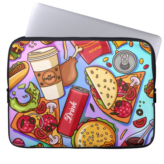 Voedsel Liefde Laptop Sleeve (Voorkant)