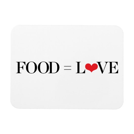 Voedsel = Liefde Magneet (Horizontaal)