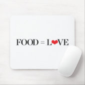 Voedsel = Liefde Muismat (Met muis)