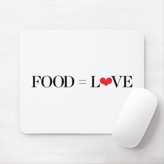 Voedsel = Liefde Muismat (Met muis)