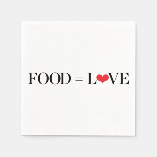 Voedsel = Liefde Servetten (Voorkant)