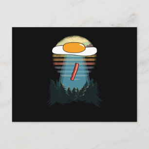 Voedsel Liefhebbers Foodies Alien Pun Geschenk Ei Briefkaart