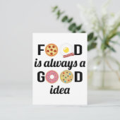 Voedsel Lover I - "Voedsel is altijd een goed idee Briefkaart (Staand voorkant)