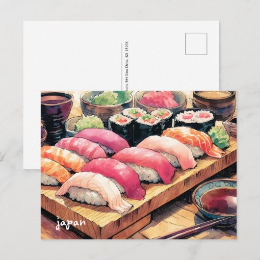 voedsel massa mailing japanse briefkaarten (Voorkant / Achterkant)