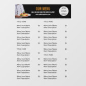 Voedsel Menu Catering Restaurant Bedrijf Raamsticker (Vel)