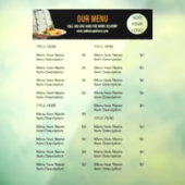 Voedsel Menu Catering Restaurant Bedrijvigheid Raamsticker (Vel 3)