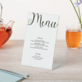 Voedsel Menu Kunstgras Reclamebord Met Voetstuk (Insitu)