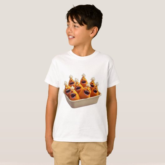 Voedsel Monsters EVIL KIP NUGGETS T-shirt (Voorkant volledig)