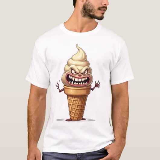 Voedsel Monsters ICE CREAM CONE T-shirt (Voorkant)