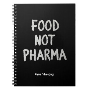 Voedsel niet Pharma Natuurlijke Biologische Voedin Notitieboek