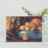 voedsel, noten en fruit in een blauwe Bowl (Staand voorkant)