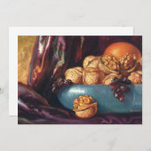 voedsel, noten en fruit in een blauwe Bowl (Voorkant / Achterkant)