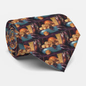 voedsel, noten en fruit in een blauwe Bowl Stropdas (Opgerold)