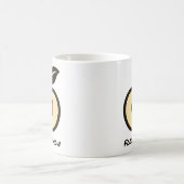 Voedsel om Logo Rood en Zwarte Apple te kweken + M Koffiemok (Center)