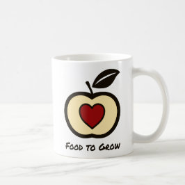 Voedsel om Logo Rood en Zwarte Apple te kweken + M Koffiemok
