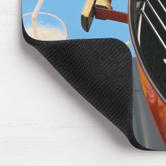 Voedsel op grill muismat (Hoek)