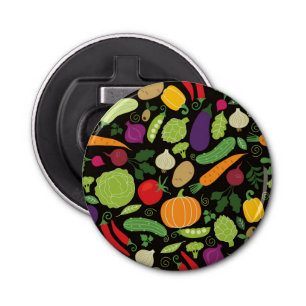 Voedsel op zwarte achtergrond button flesopener