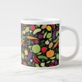 Voedsel op zwarte achtergrond grote koffiekop (Rechts)