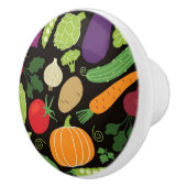 Voedsel op zwarte achtergrond keramische knop (Rechts)