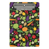 Voedsel op zwarte achtergrond mini klembord (Voorkant)