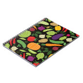 Voedsel op zwarte achtergrond notitieboek (Linkerzijde)