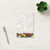 Voedsel op zwarte achtergrond post-it® notes (Kantoor)